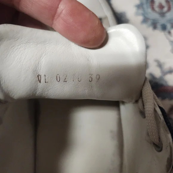 Louis Vuitton Navy and White Striped Sneakers - Picture 7 of 9